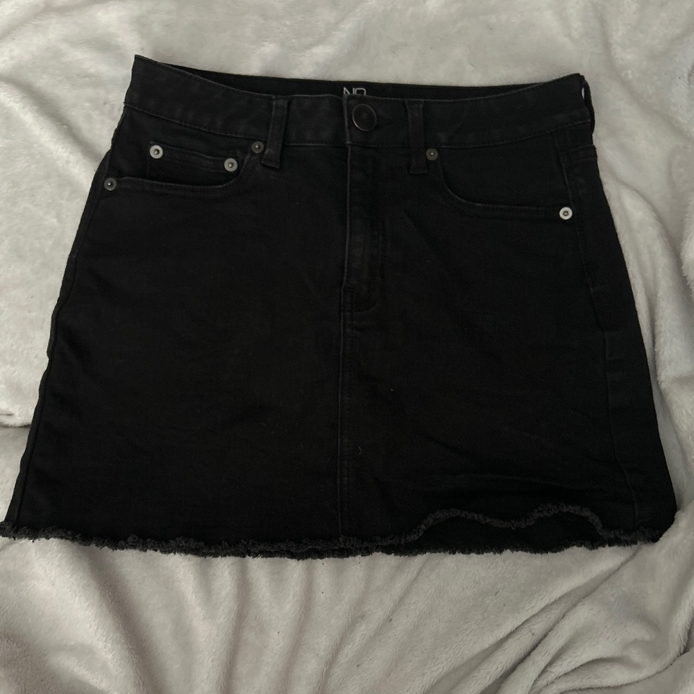 Mid rise denim skirt